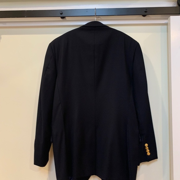 Vintage Brooks Brothers Mens Navy Blue Saxxon Madison Blazer-01 - Picture 2 of 9